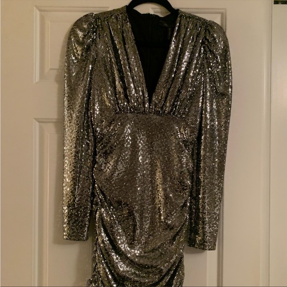 BCBG SILVER CHAIN PARTY DRESS🥂 sequin, show girl - Picture 4 of 8